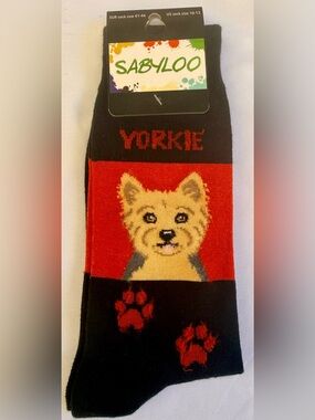 Yorkie Dog Graphic Socks